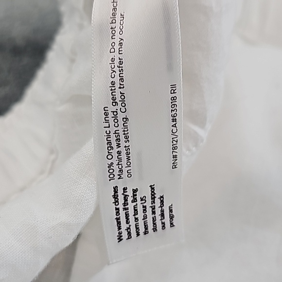 Eileen Fisher white organic linen wide leg pants. Size XL - Picture 10 of 10